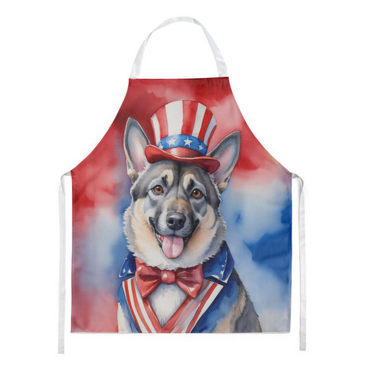 Norwegian Elkhound Patriotic American Apron