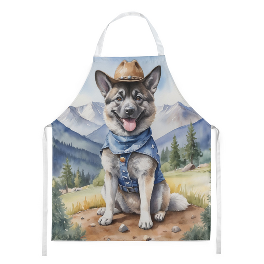 Norwegian Elkhound Cowboy Welcome Apron