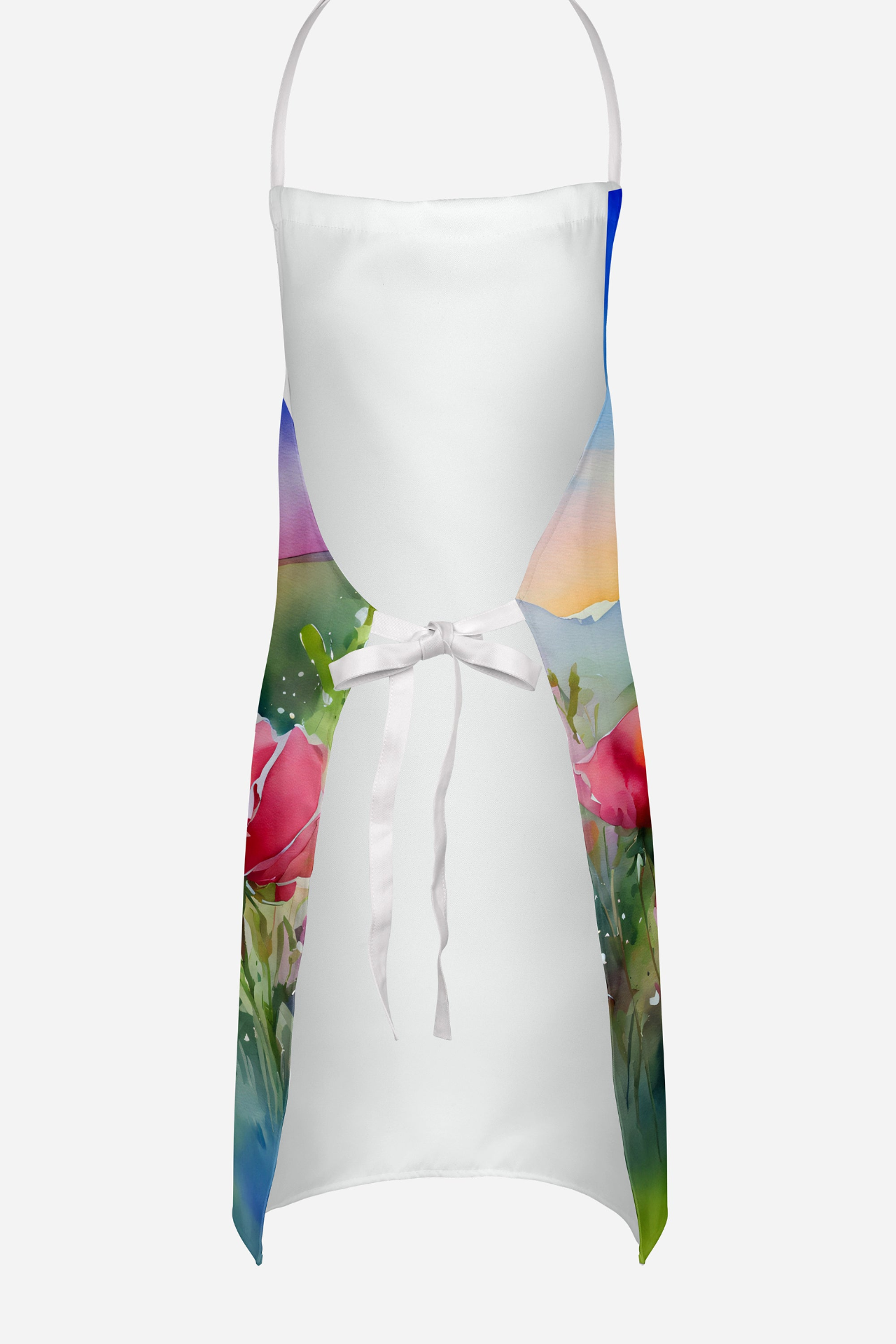 North Dakota Wild Prairie Roses in Watercolor Apron