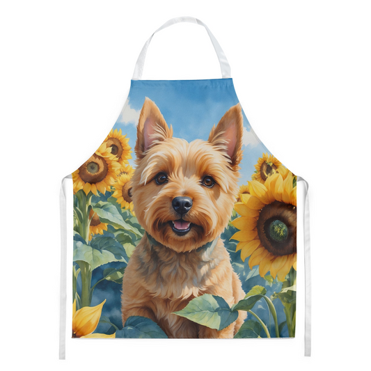 Norwich Terrier in Sunflowers Apron