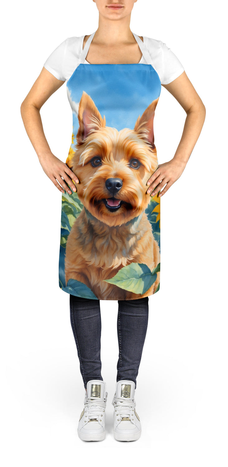 Norwich Terrier in Sunflowers Apron