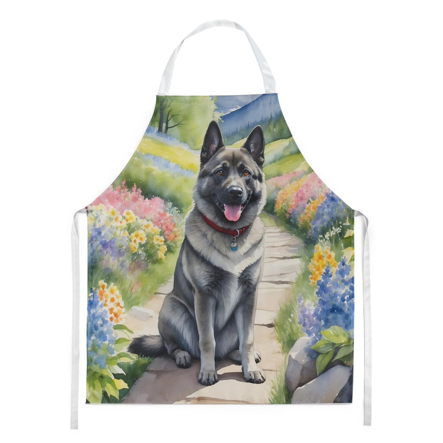 Norwegian Elkhound Spring Path Apron