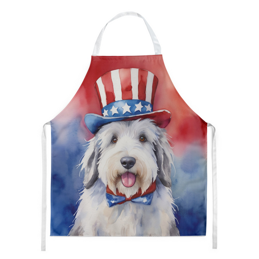 Old English Sheepdog Patriotic American Apron