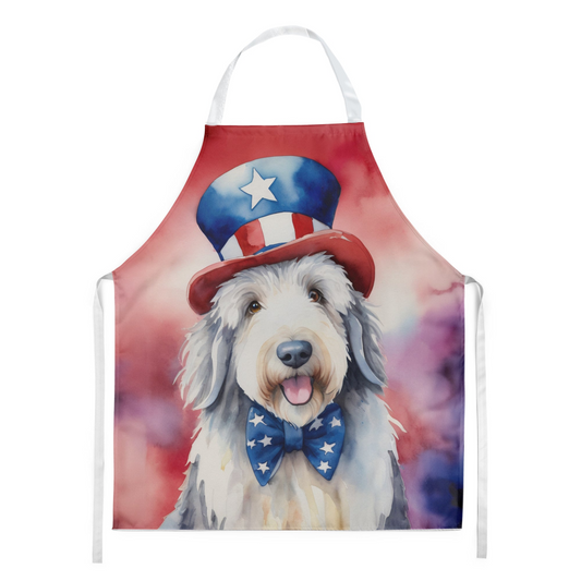 Old English Sheepdog Patriotic American Apron