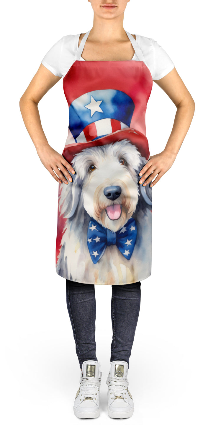 Old English Sheepdog Patriotic American Apron