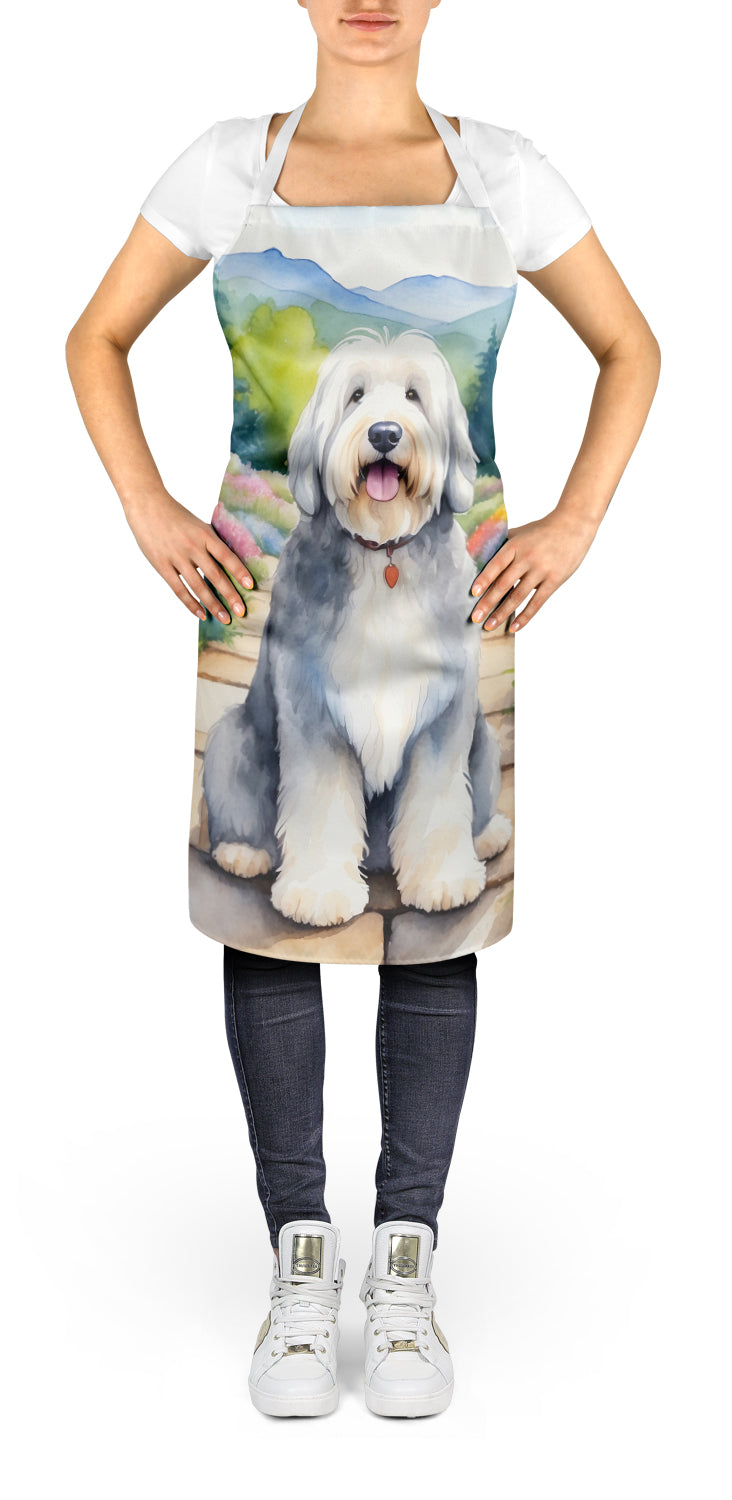 Old English Sheepdog Spring Path Apron