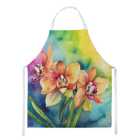 Orchids in Watercolor Apron