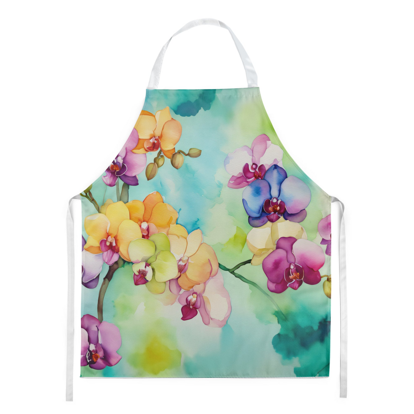 Orchids in Watercolor Apron