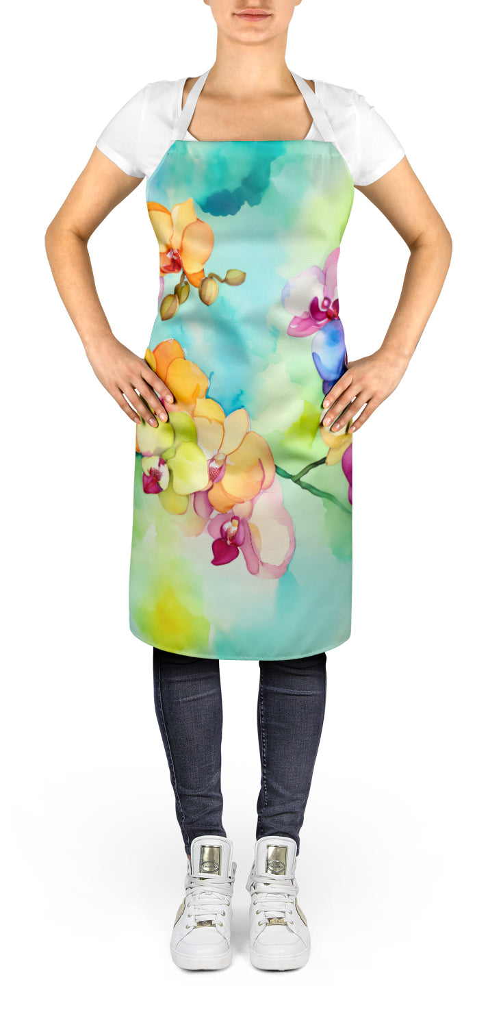 Orchids in Watercolor Apron