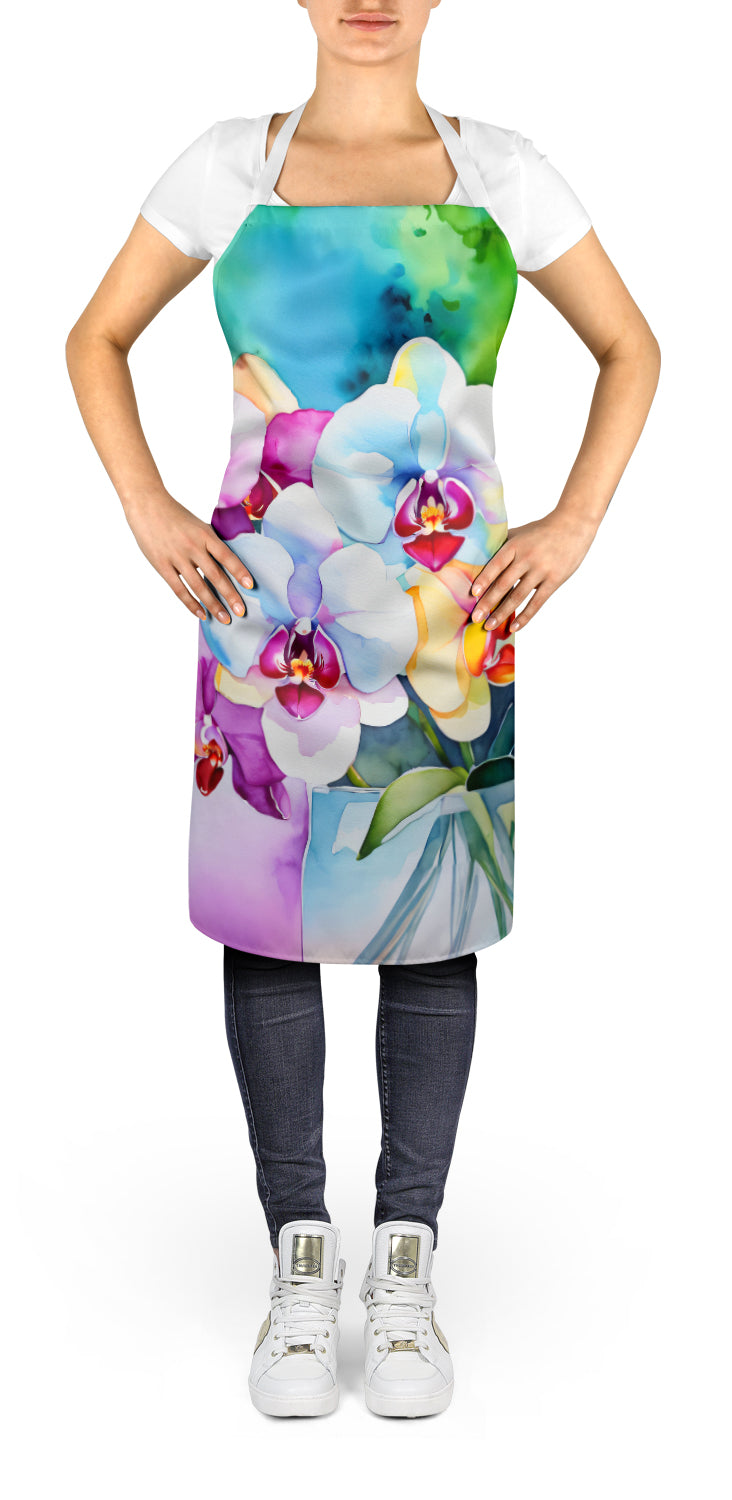 Orchids in Watercolor Apron