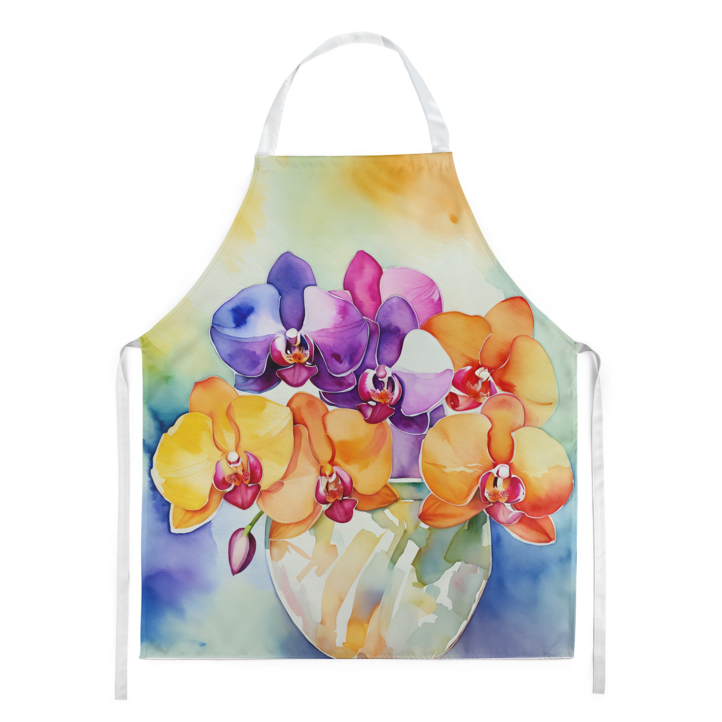 Orchids in Watercolor Apron