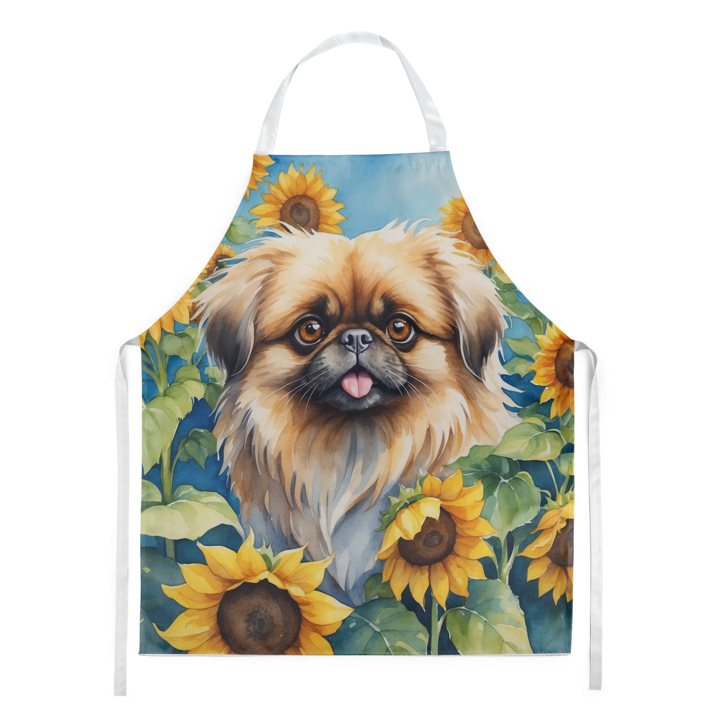 Pekingese in Sunflowers Apron