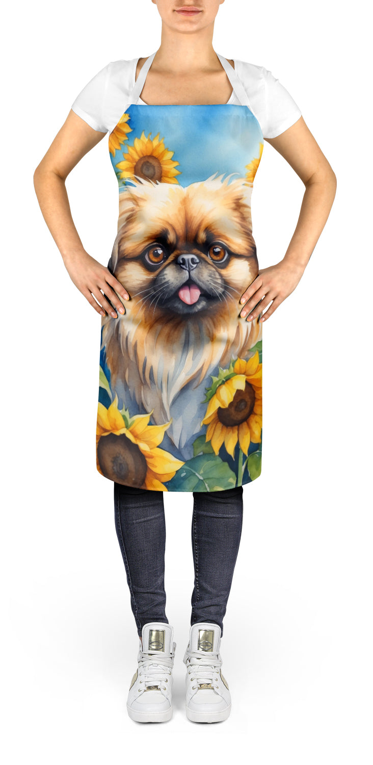 Pekingese in Sunflowers Apron