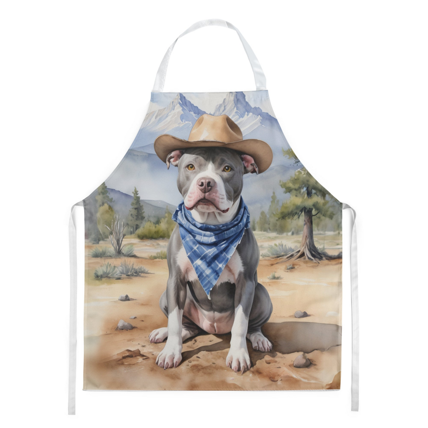 Pit Bull Terrier Cowboy Welcome Apron