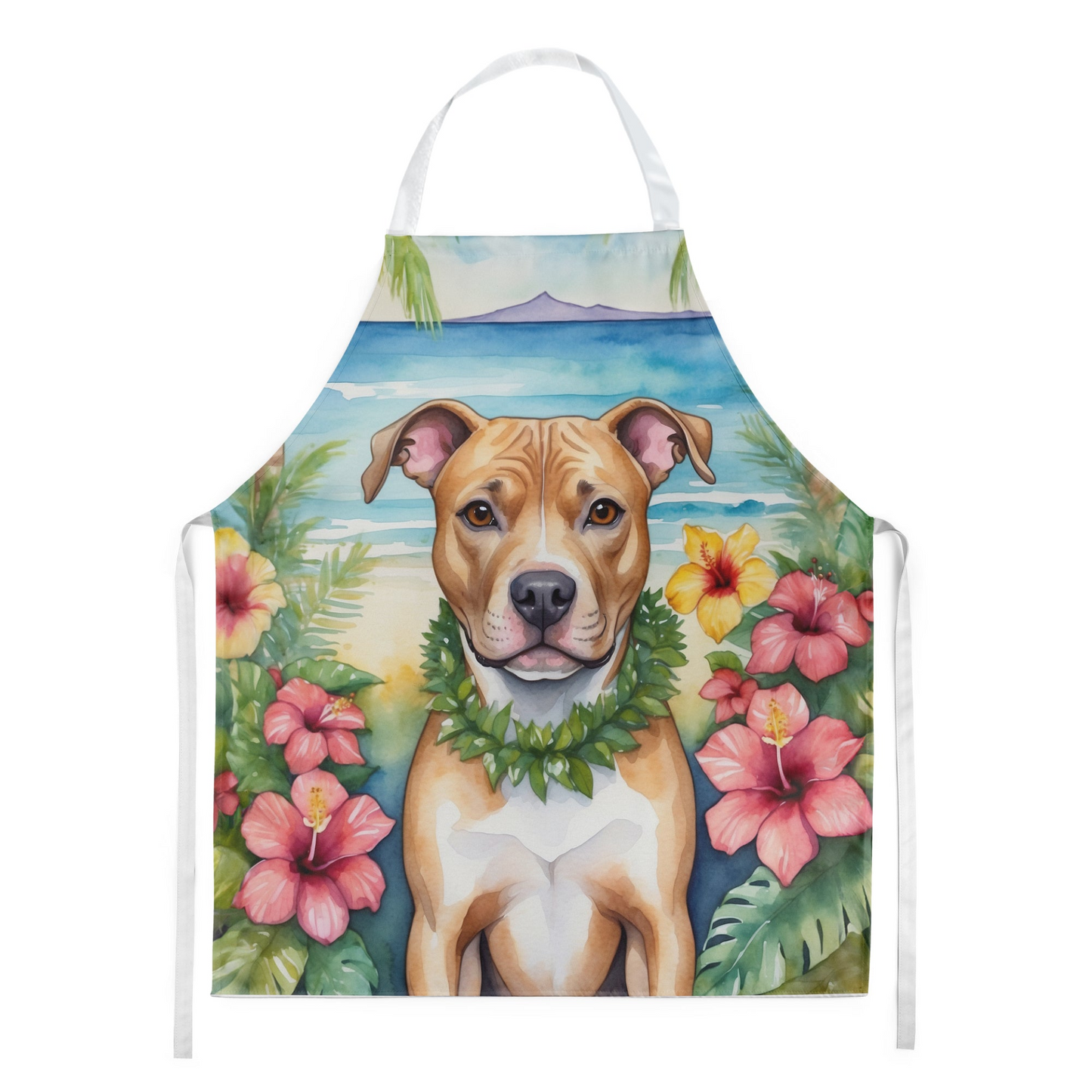 Pit Bull Terrier Luau Apron