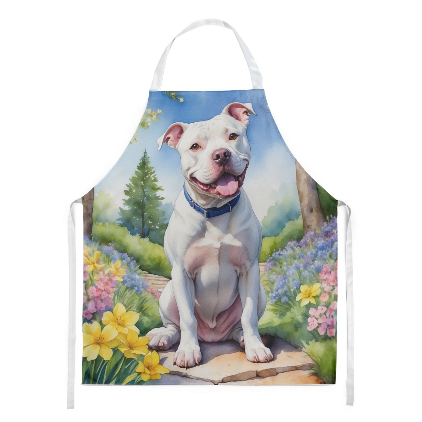 Pit Bull Terrier Spring Path Apron