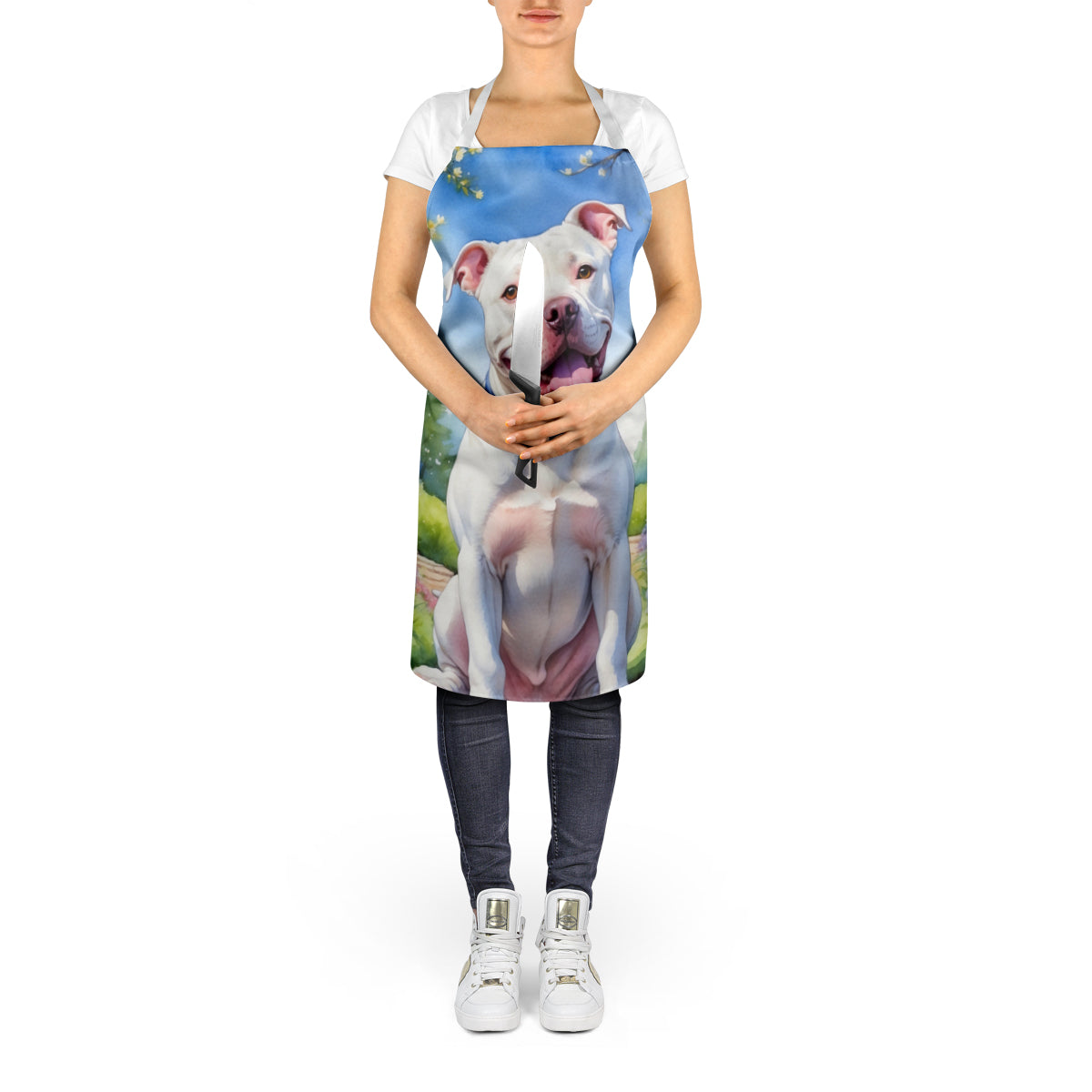 Pit Bull Terrier Spring Path Apron