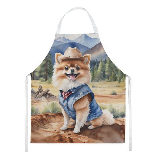 Pomeranian Cowboy Welcome Apron