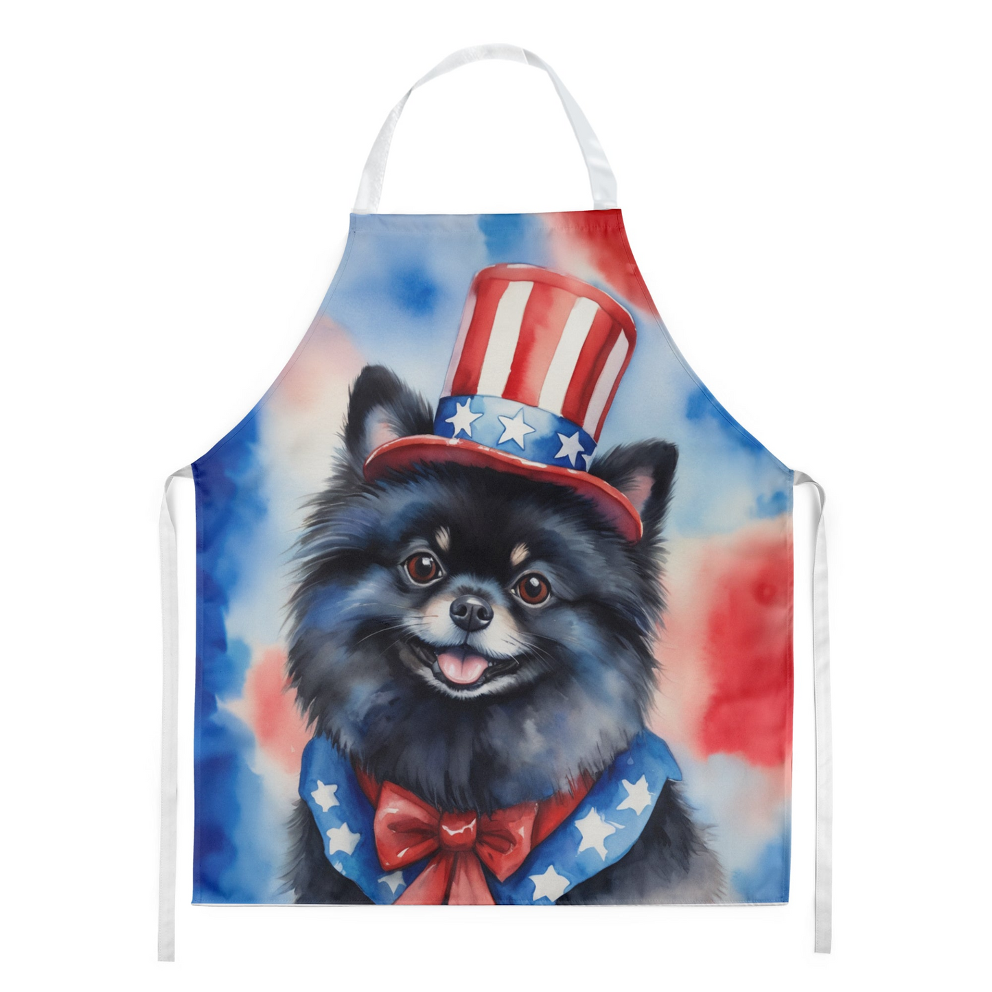 Pomeranian Patriotic American Apron