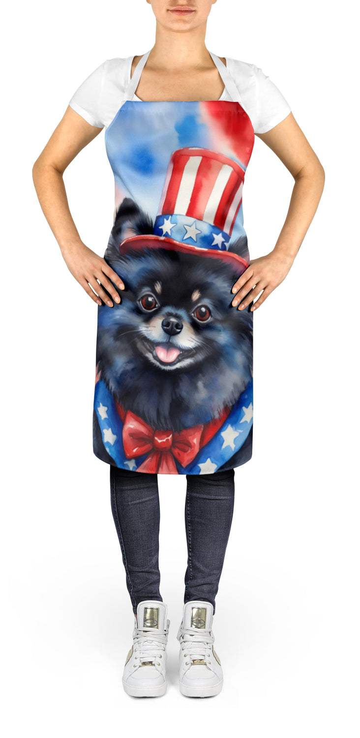 Pomeranian Patriotic American Apron