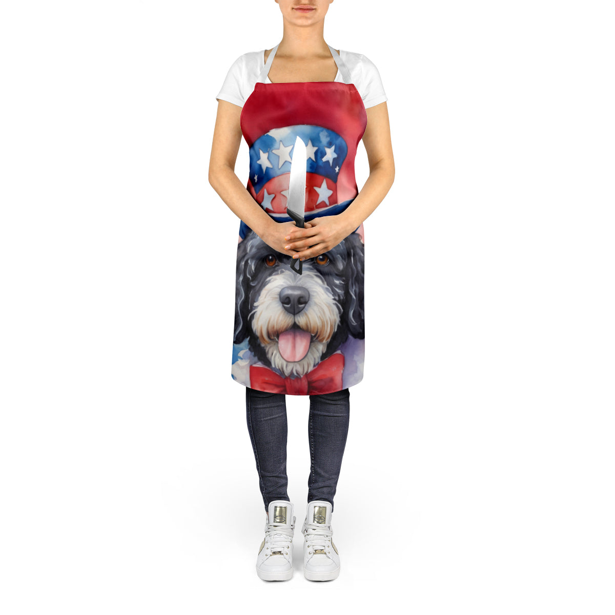 Portuguese Water Dog Patriotic American Apron