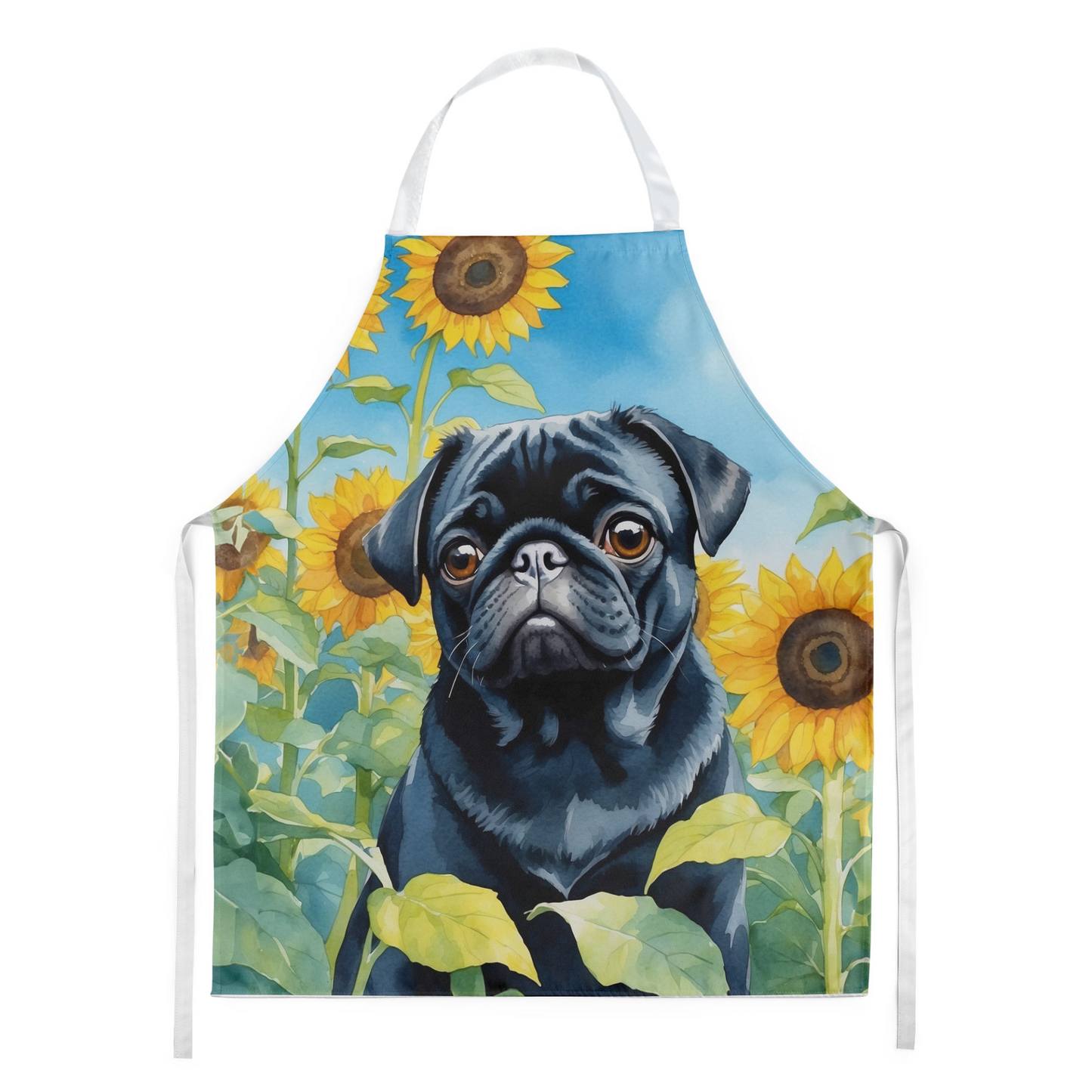 Pug in Sunflowers Apron