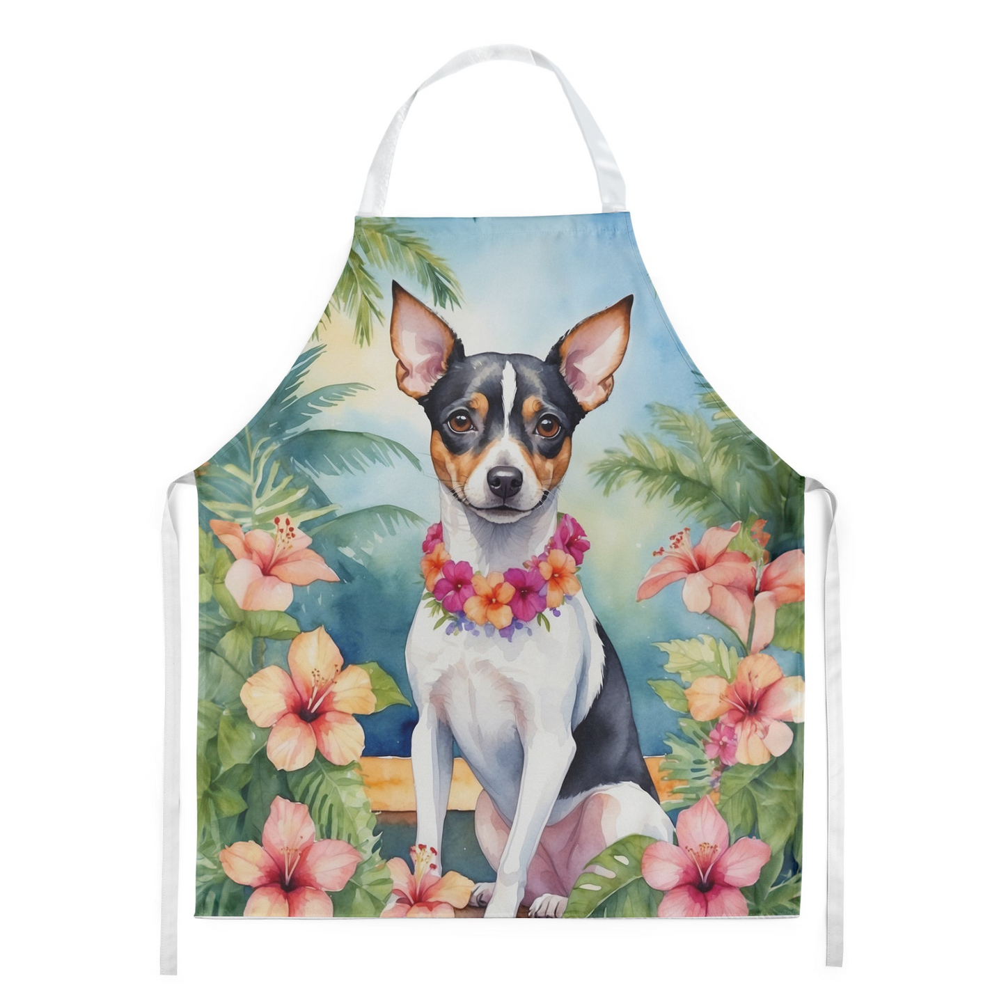 Rat Terrier Luau Apron