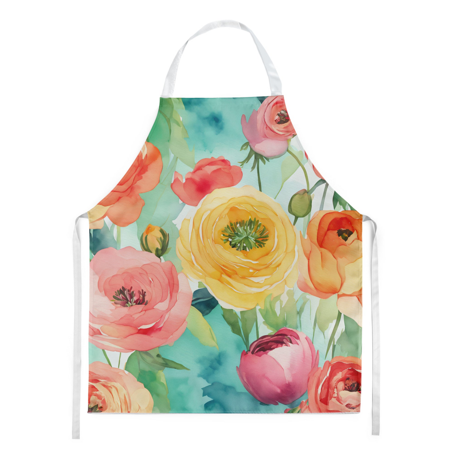 Ranunculus in Watercolor Apron