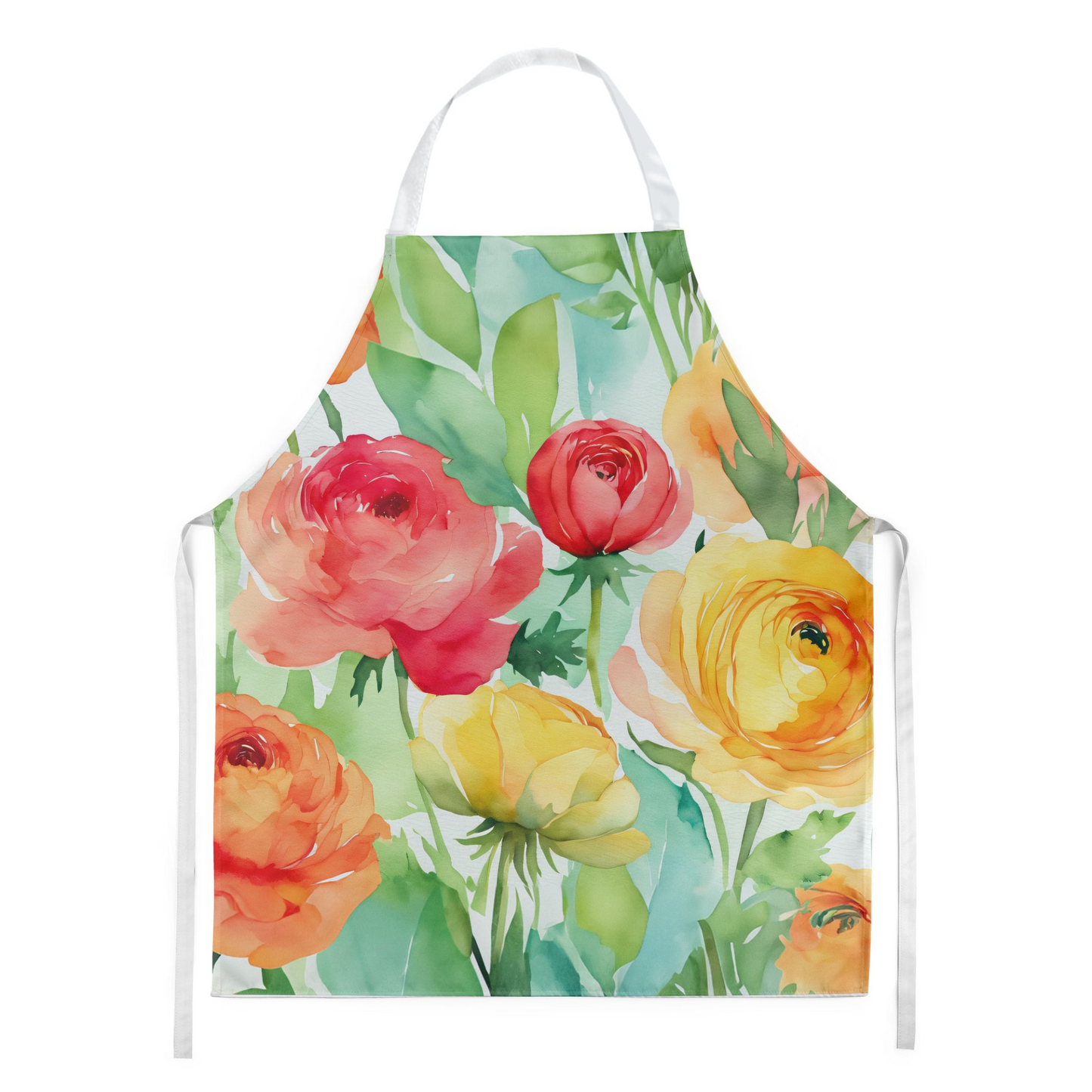 Ranunculus in Watercolor Apron