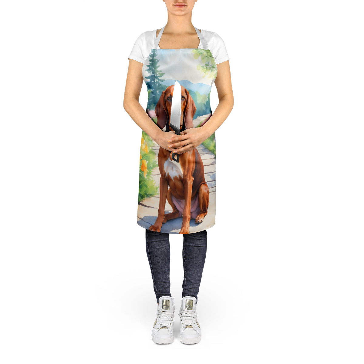 Redbone Coonhound Spring Path Apron