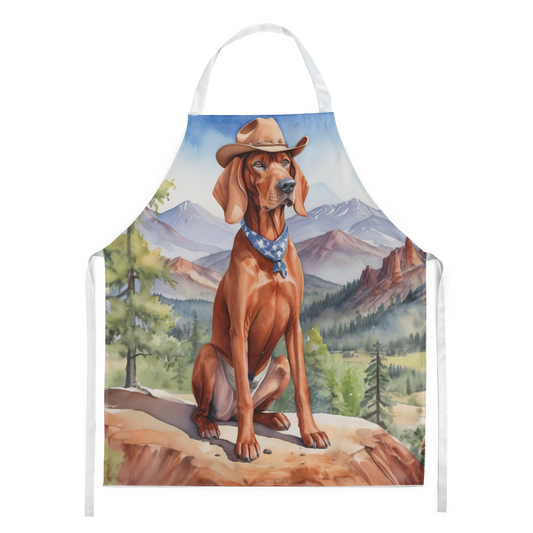 Redbone Coonhound Cowboy Welcome Apron