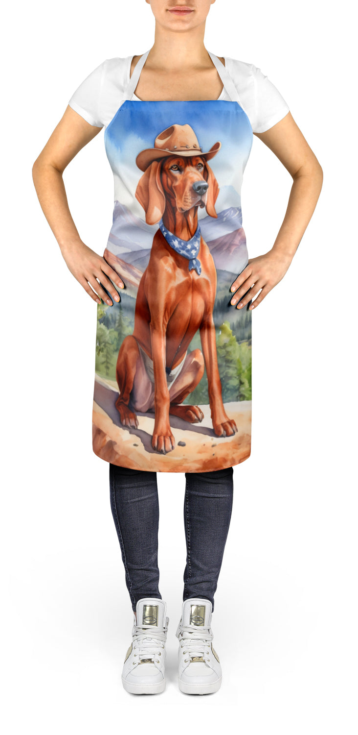 Redbone Coonhound Cowboy Welcome Apron