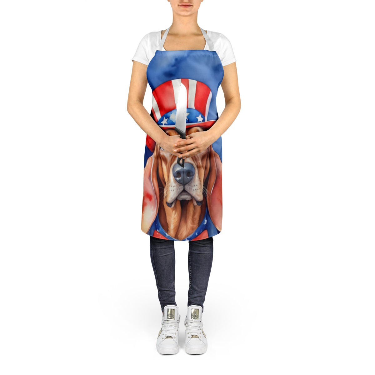 Redbone Coonhound Patriotic American Apron