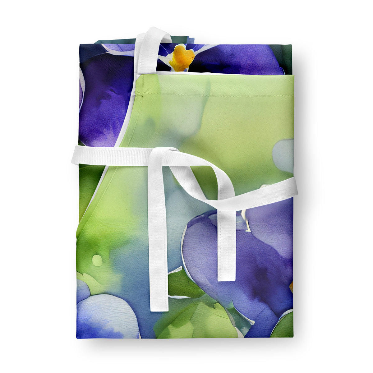 Rhode Island Violets in Watercolor Apron