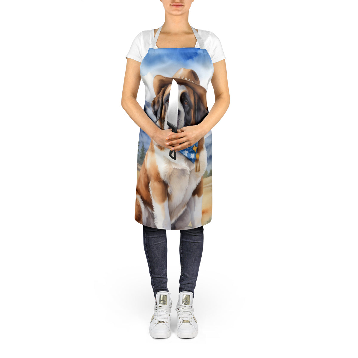 Saint Bernard Cowboy Welcome Apron