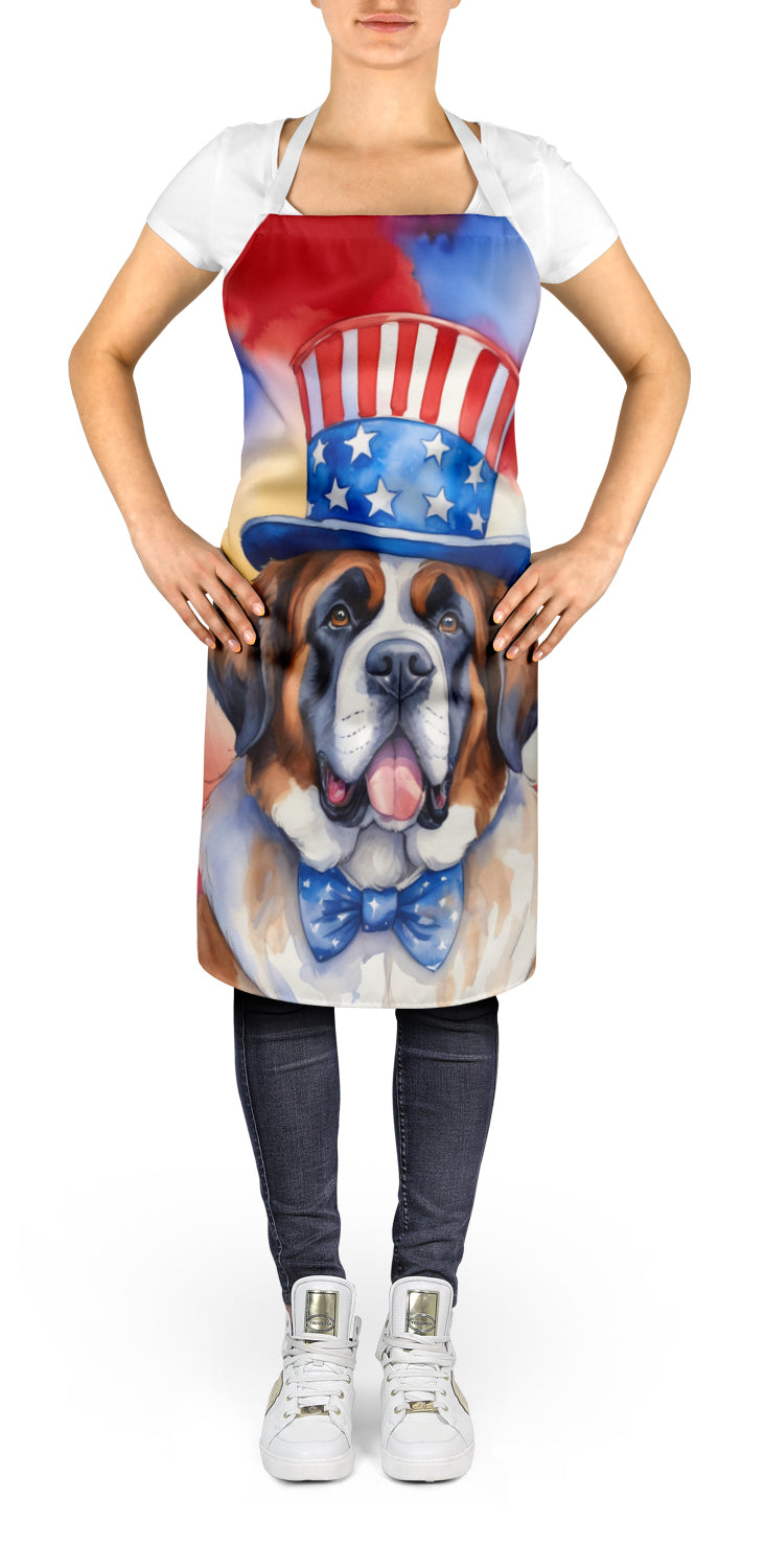 Saint Bernard Patriotic American Apron