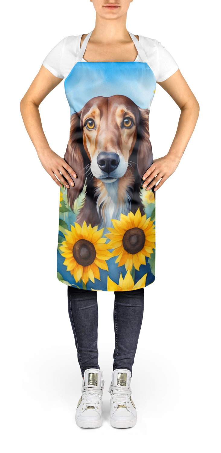 Saluki in Sunflowers Apron