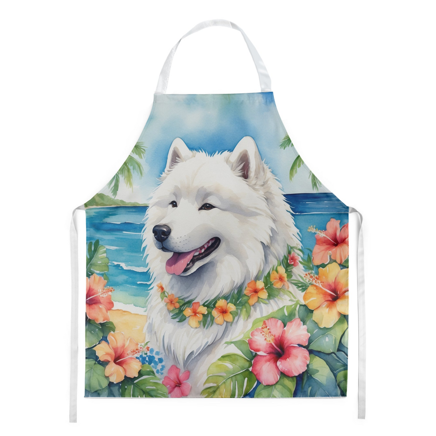 Samoyed Luau Apron