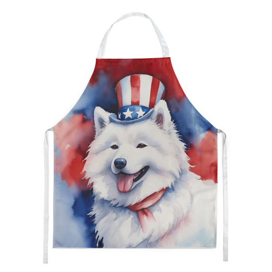 Samoyed Patriotic American Apron