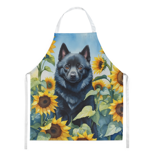 Schipperke in Sunflowers Apron