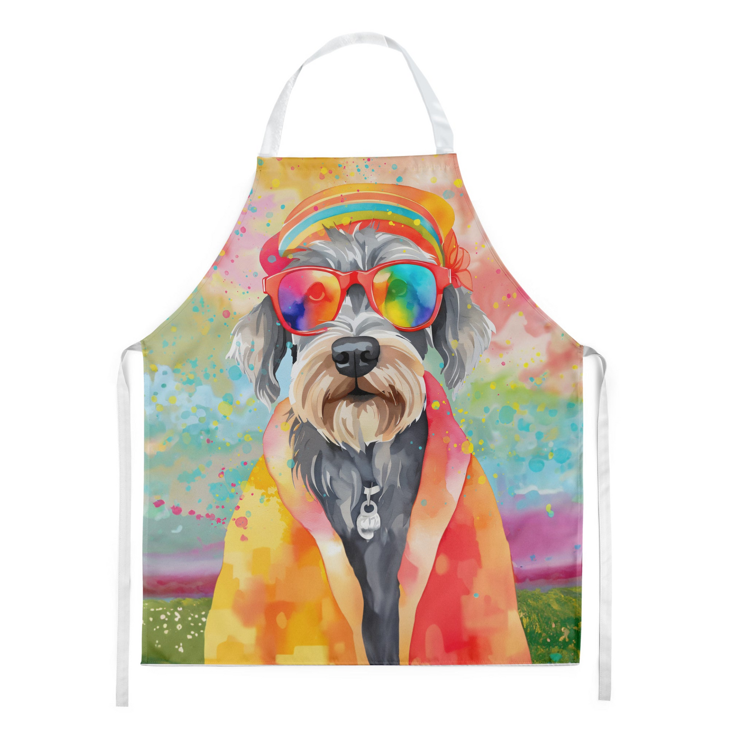 Schnauzer Hippie Dawg Apron