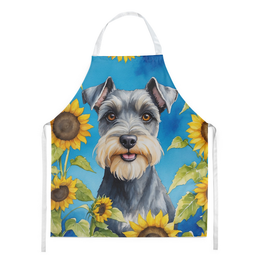 Schnauzer in Sunflowers Apron