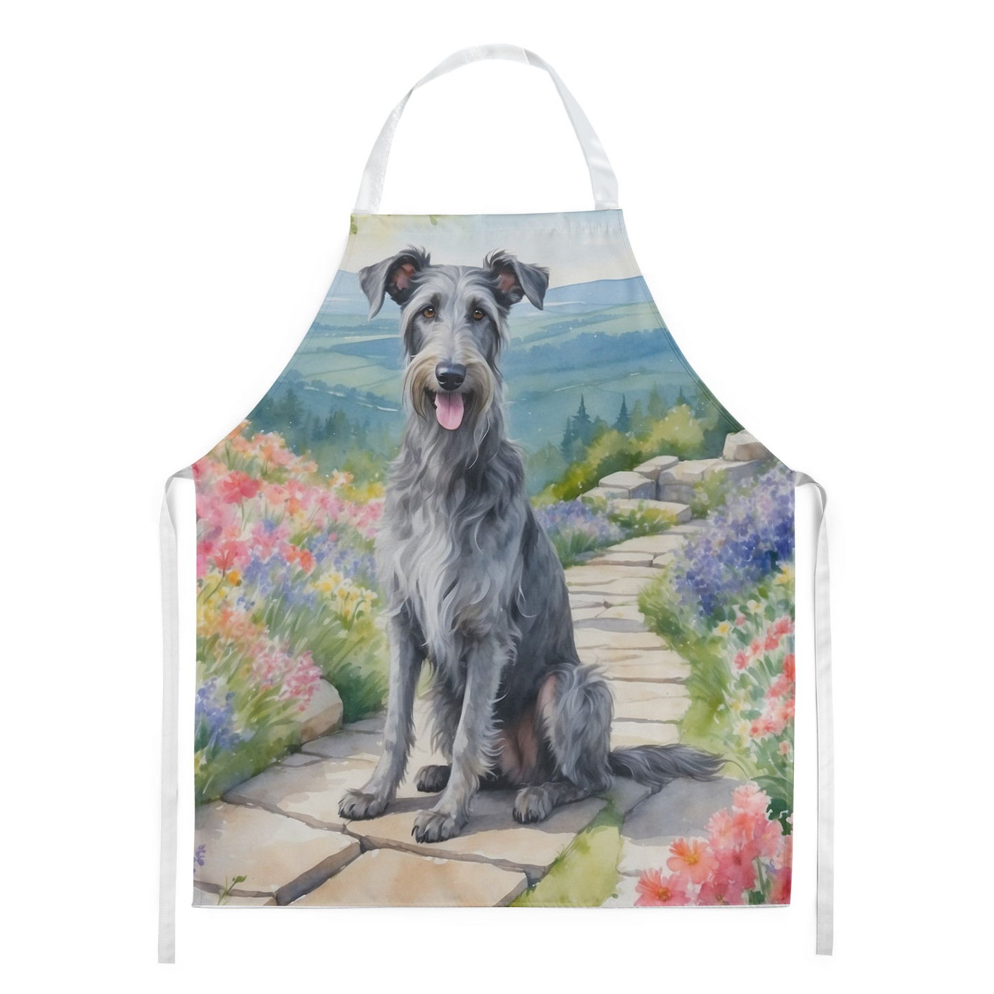 Scottish Deerhound Spring Path Apron