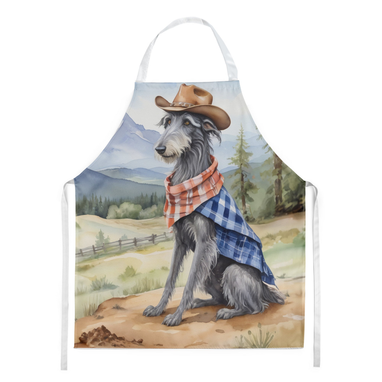 Scottish Deerhound Cowboy Welcome Apron