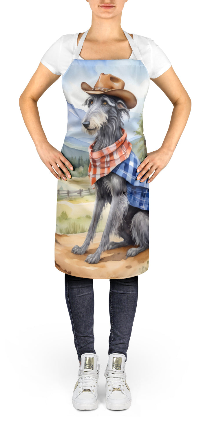 Scottish Deerhound Cowboy Welcome Apron