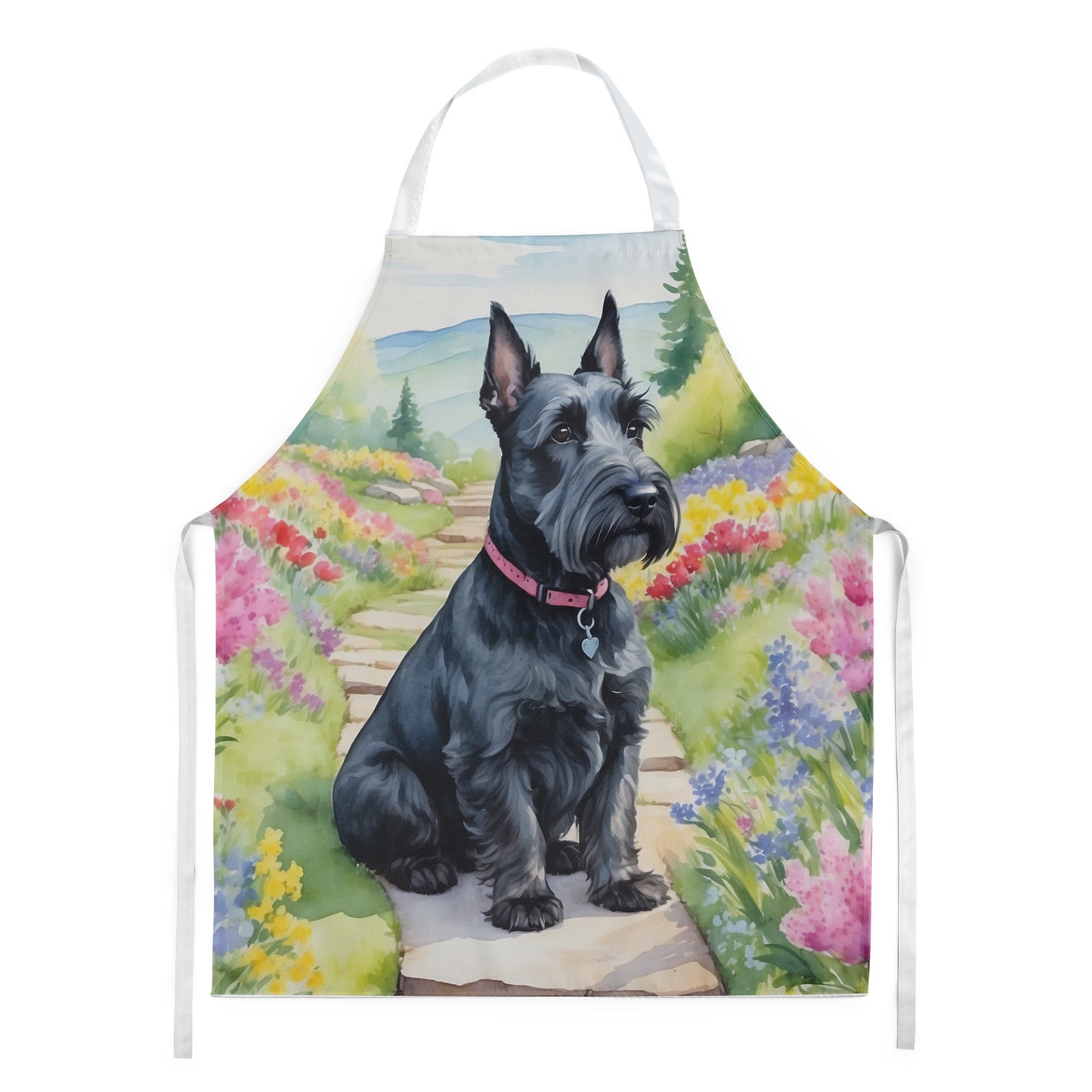 Scottish Terrier Spring Path Apron