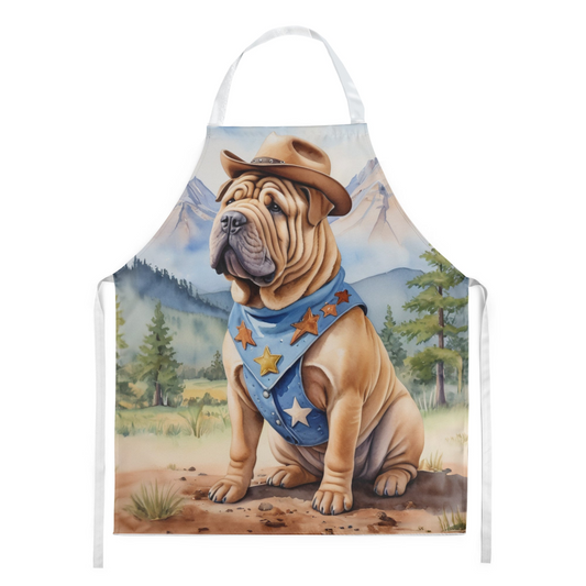 Shar Pei Cowboy Welcome Apron