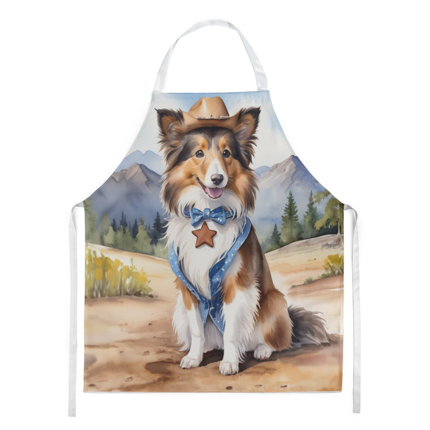 Sheltie Cowboy Welcome Apron