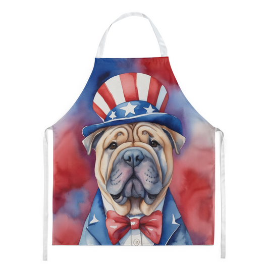 Shar Pei Patriotic American Apron