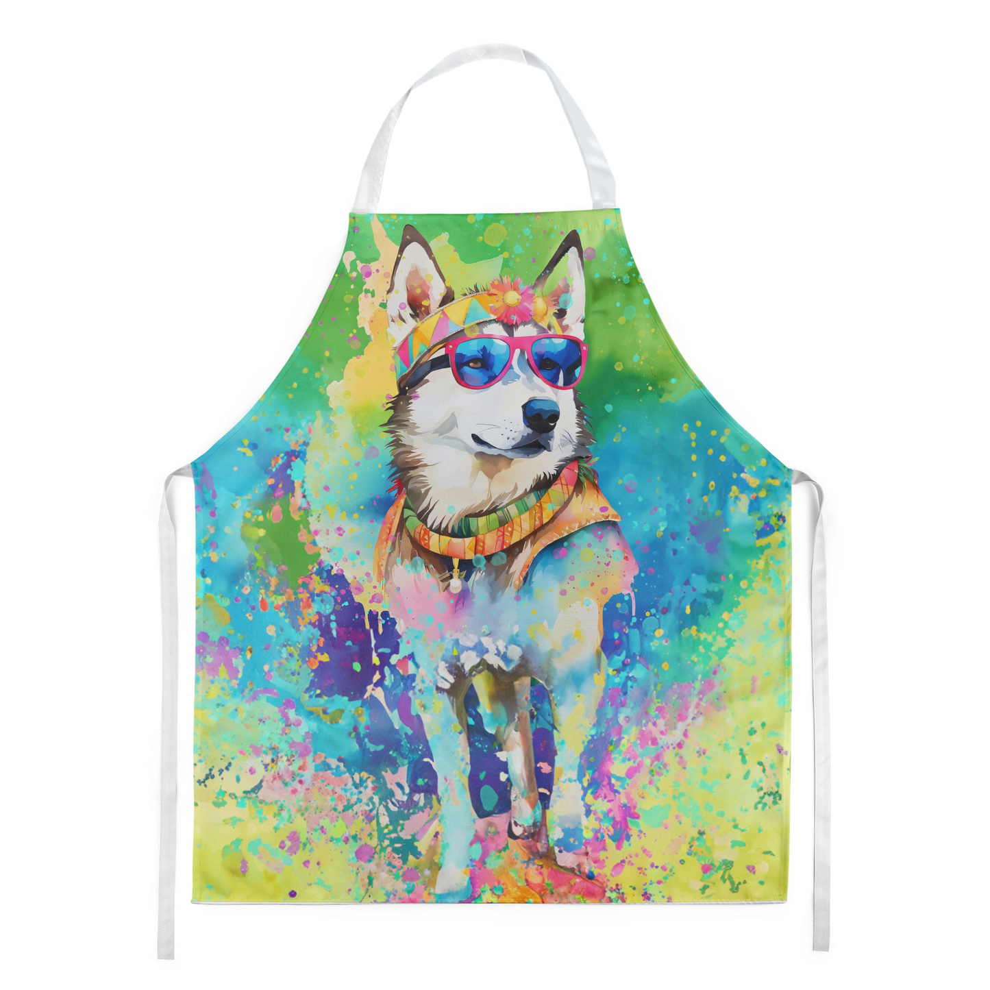 Siberian Husky Hippie Dawg Apron